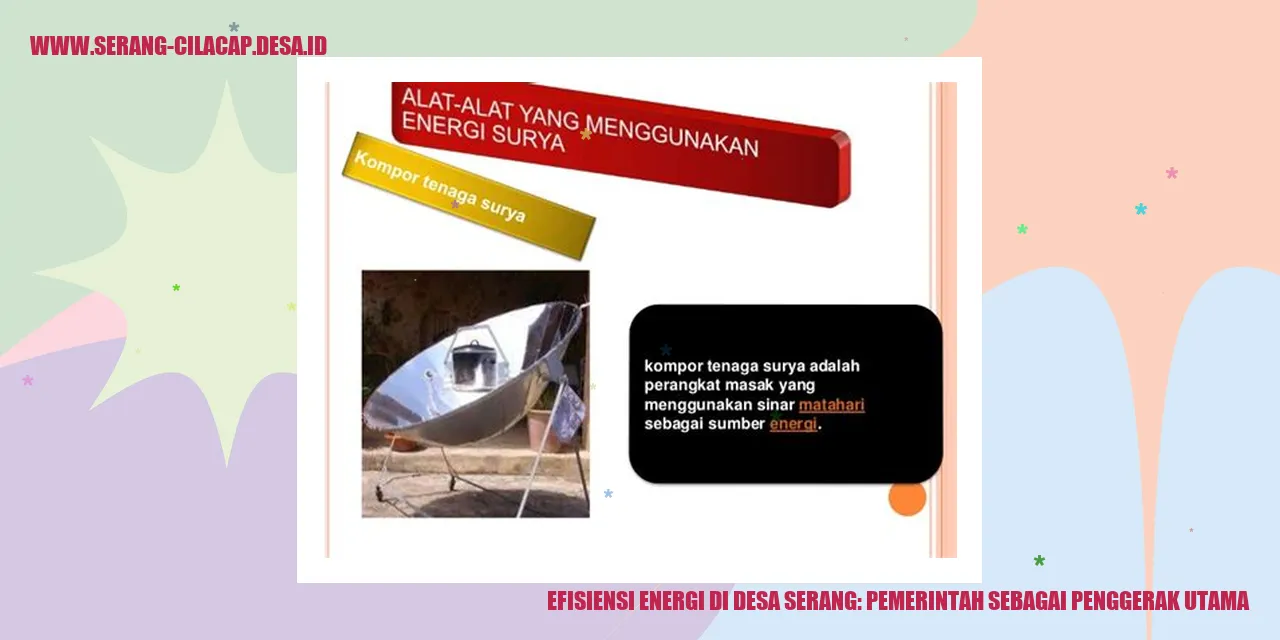 Ilustrasi Efisiensi Energi di Desa Serang