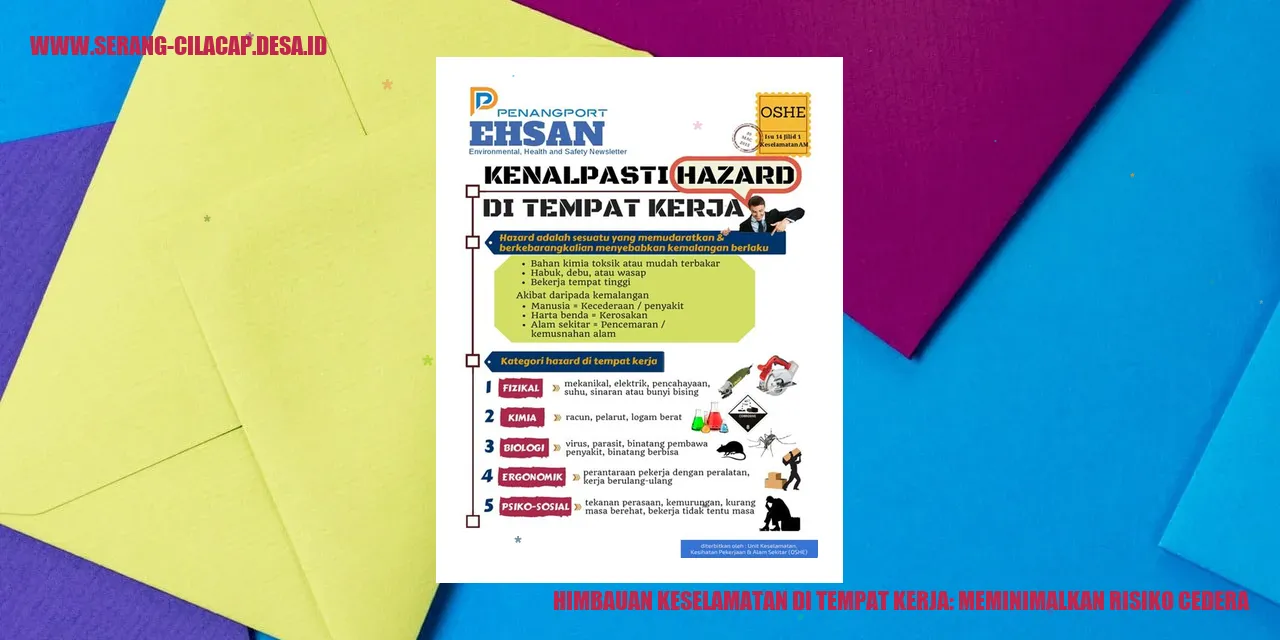 Himbauan Keselamatan di Tempat Kerja: Meminimalkan Risiko Cedera