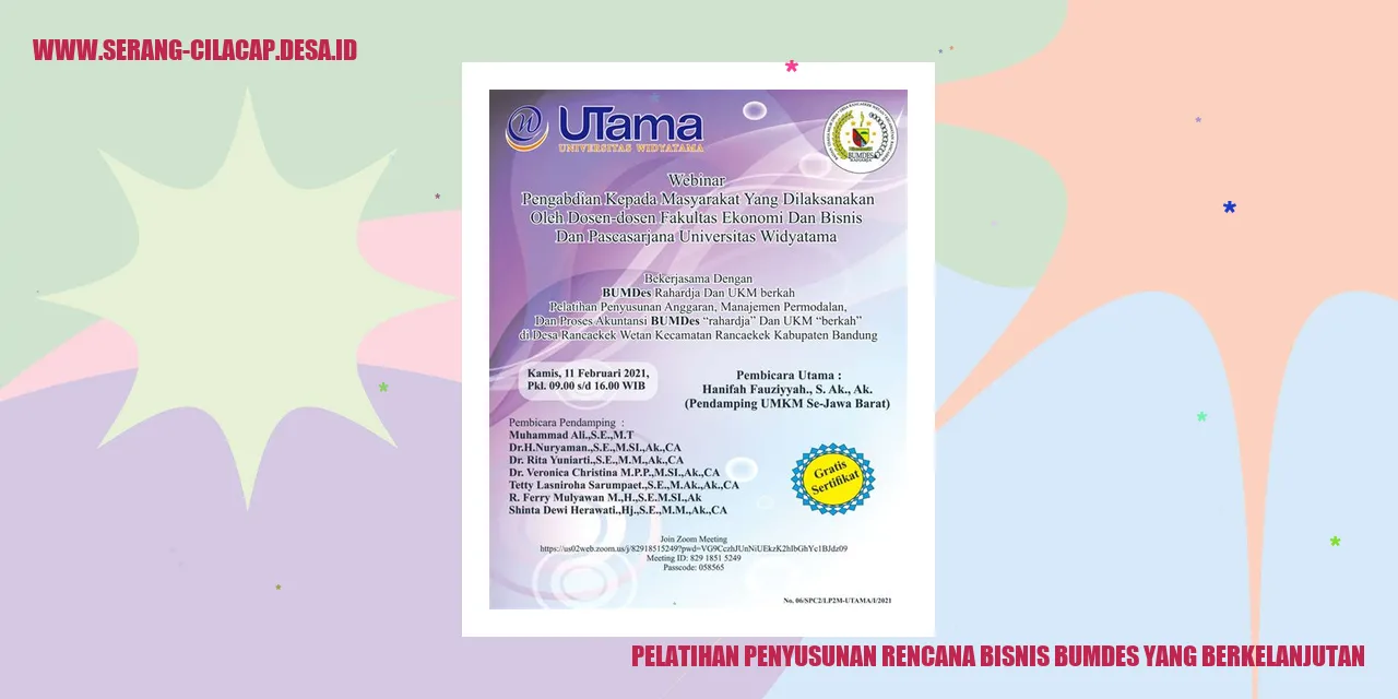 Pelatihan Penyusunan Rencana Bisnis BUMDes yang Berkelanjutan