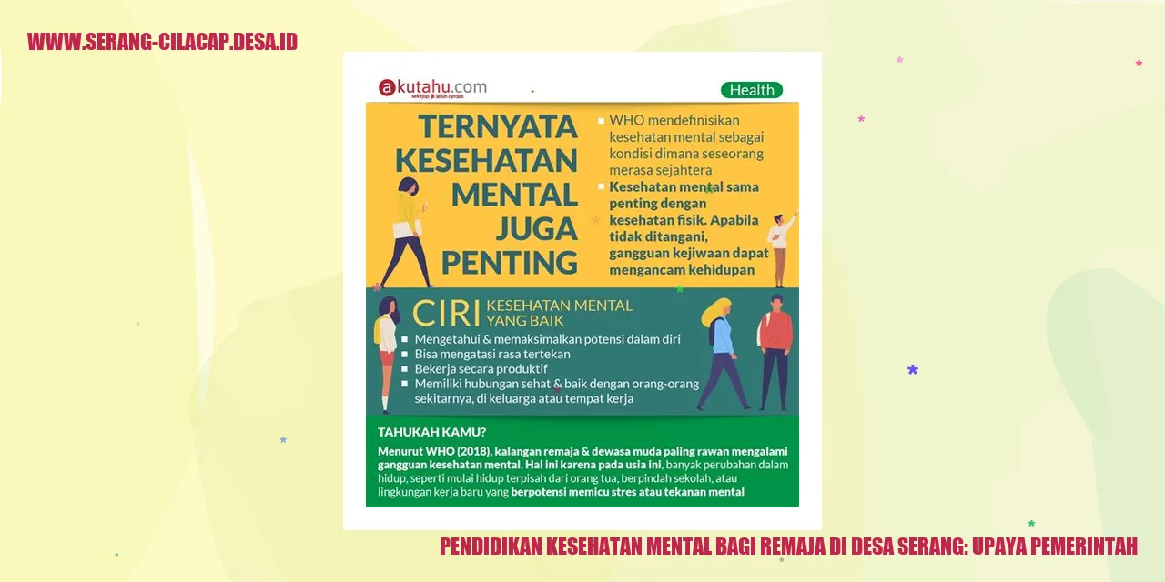 Pendidikan Kesehatan Mental bagi Remaja di Desa Serang: Upaya Pemerintah