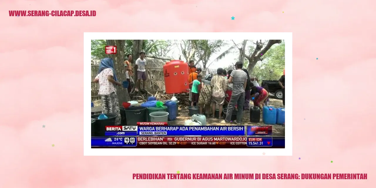 keamanan air minum di desa serang