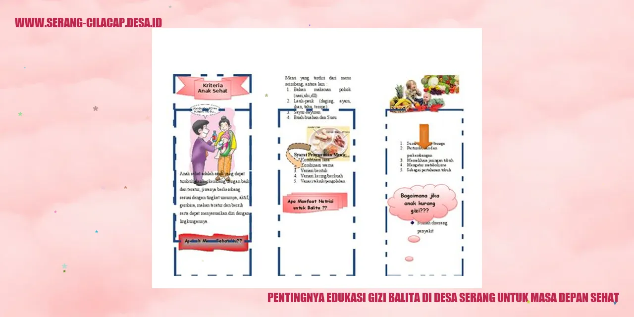 Pentingnya Edukasi Gizi Balita di Desa Serang untuk Masa Depan Sehat