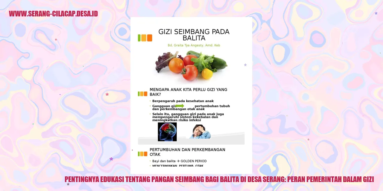 Pentingnya Edukasi tentang Pangan Seimbang bagi Balita di Desa Serang: Peran Pemerintah dalam Gizi