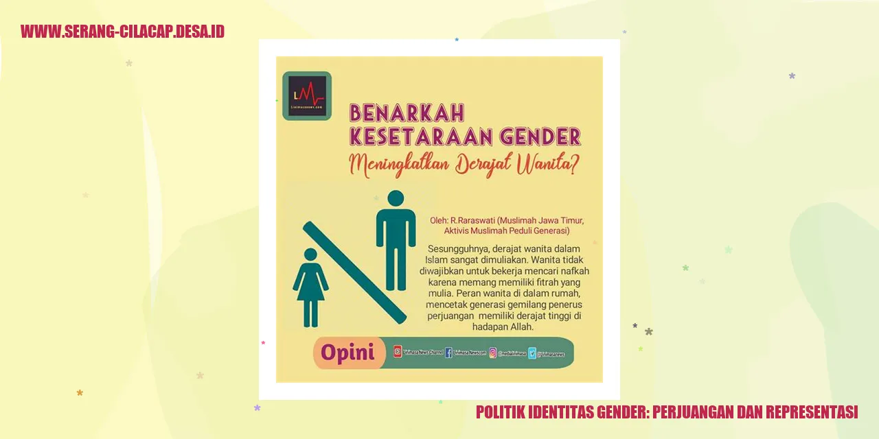 Politik Identitas Gender: Perjuangan dan Representasi