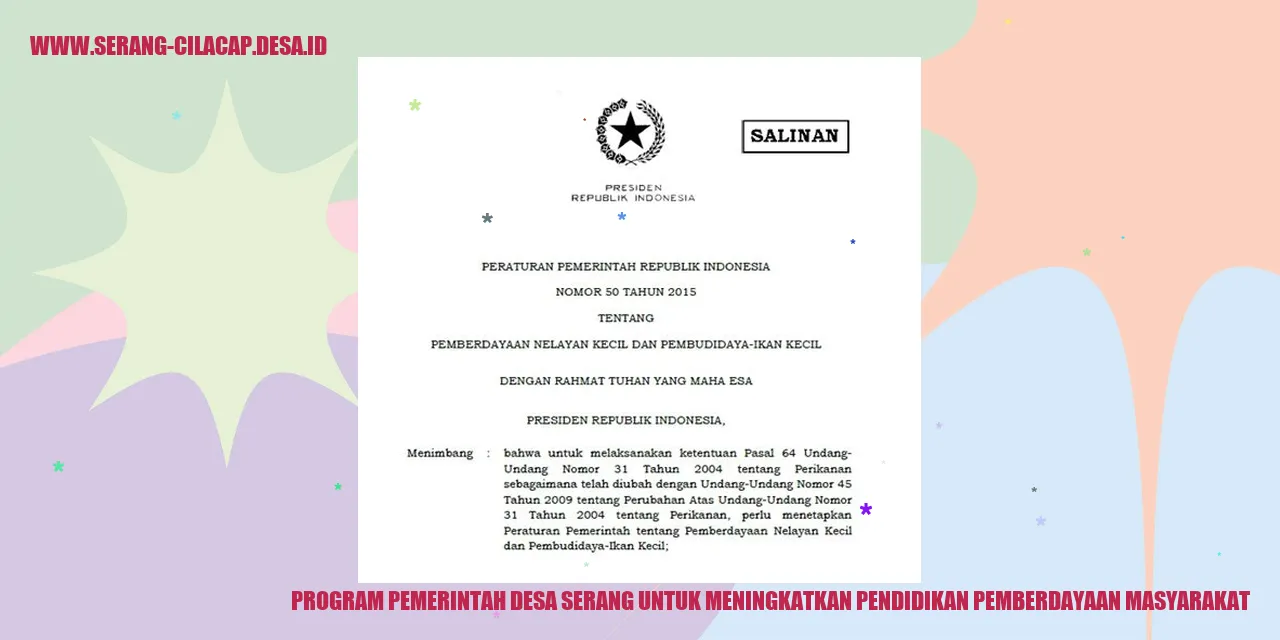 Program Pemerintah Desa Serang